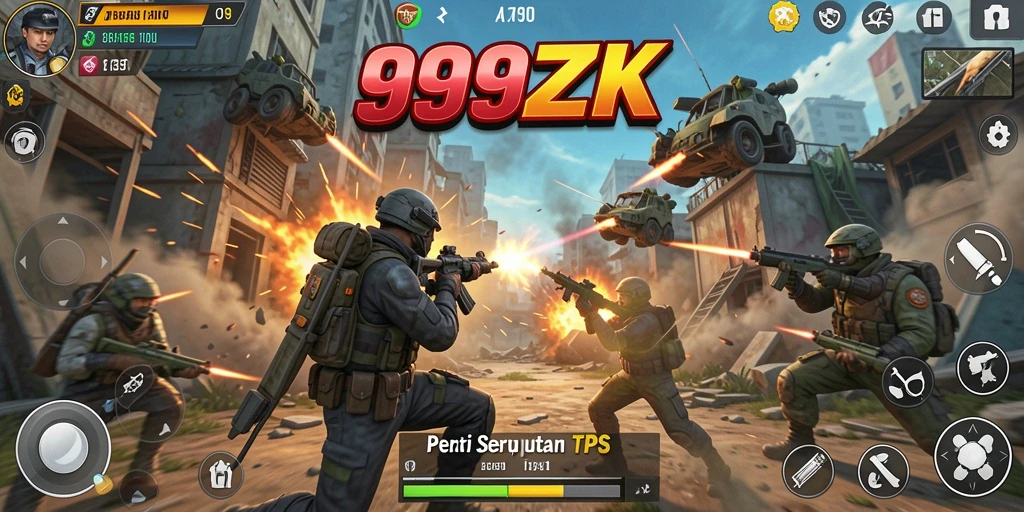 Gameplay seru di 999ZK dengan pertempuran yang intens.