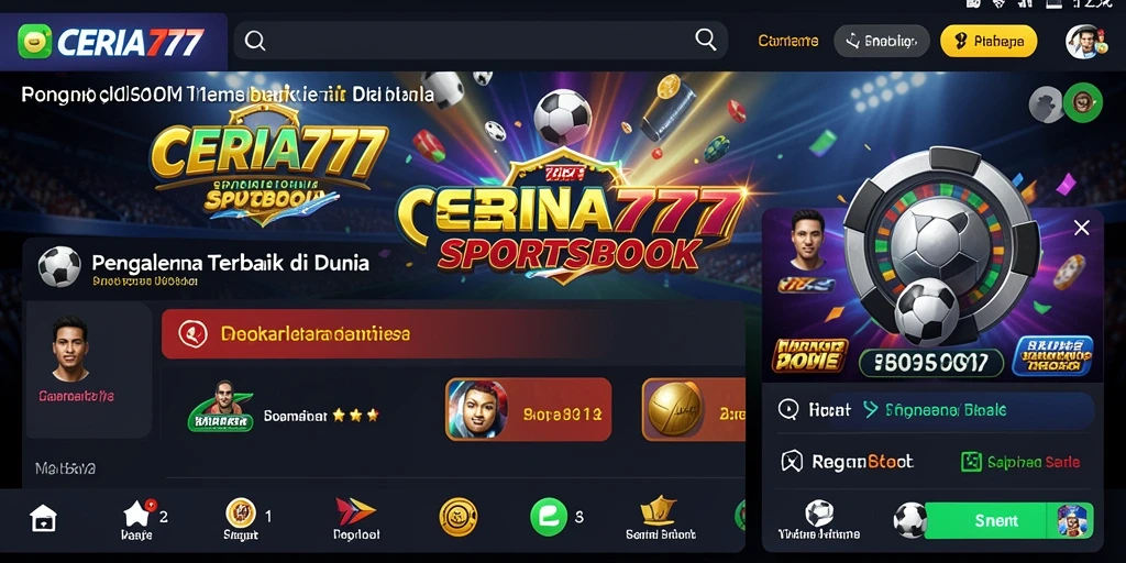 Tampilan menarik dalam aplikasi CERIA777 yang memudahkan taruhan.