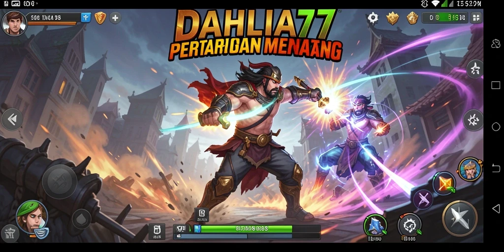 Gameplay seru DAHLIA77 dengan aksi pertarungan yang intens.