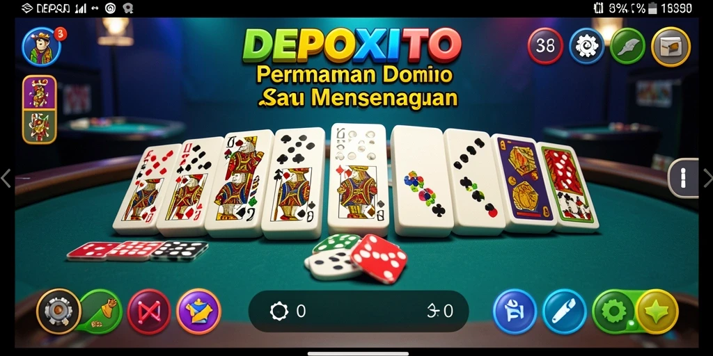 Tampilan gameplay Domino yang menarik dalam DEPOXITO.