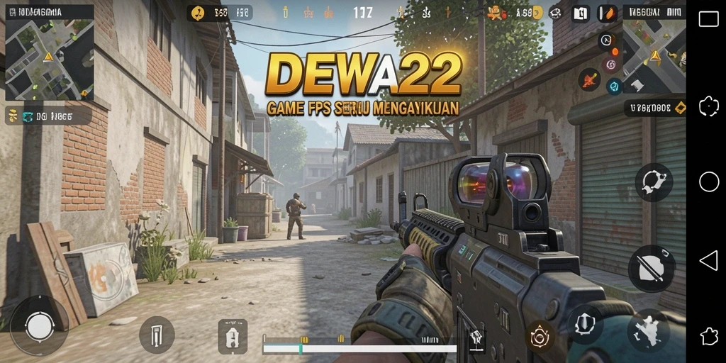 Tampilan menegangkan dari gameplay DEWA22 dalam mode FPS.