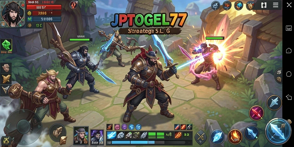 Screenshot gameplay JPTOGEL77 yang menunjukkan pertempuran epik dalam strategi SLG.