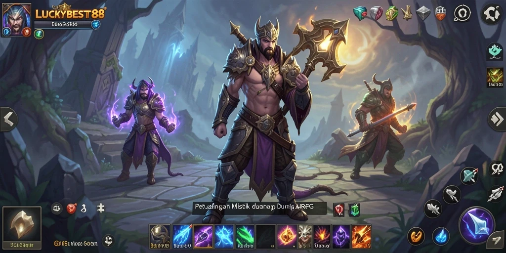 Tampilan aksi mendebarkan dalam gameplay ARPG LUCKYBEST88.