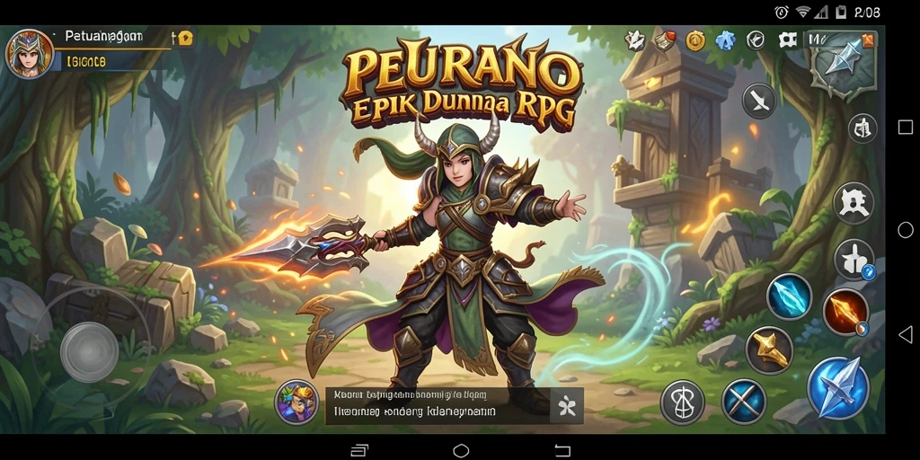 Screenshot MPO08 menampilkan aksi pertempuran epik di dunia RPG.