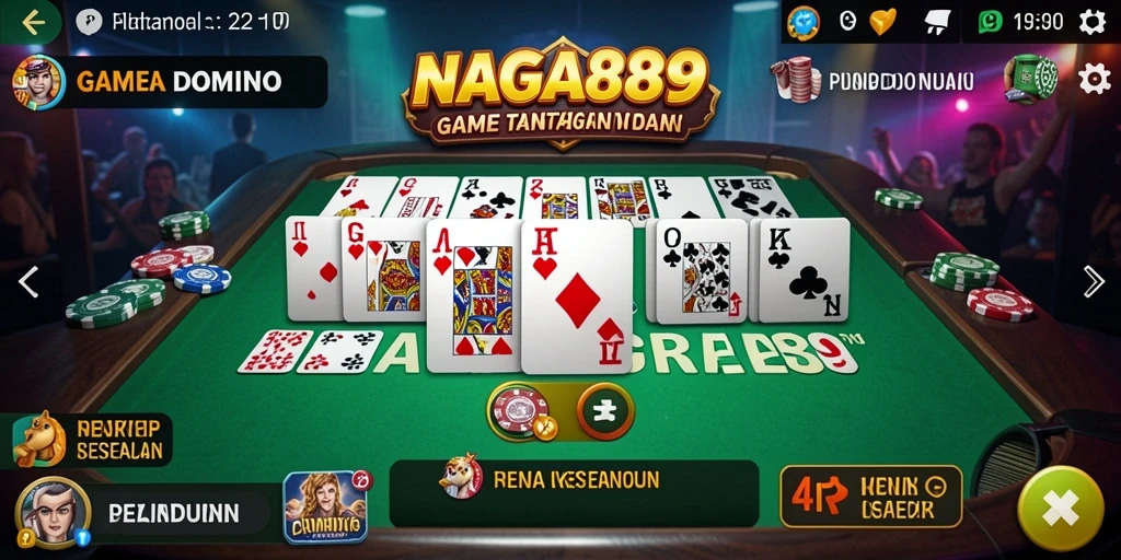 Screenshot gameplay NAGA889 yang menunjukkan keseruan bermain Domino.