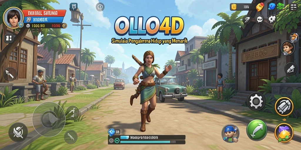 Tangkapan layar OLLO4D menunjukkan gameplay seru yang penuh tantangan visual.