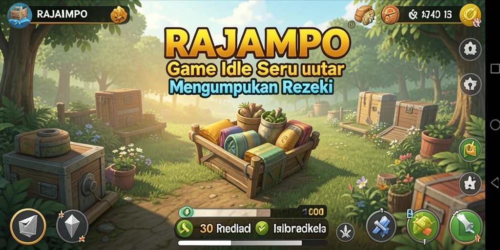 Tampilan utama gameplay RAJAMPO yang menarik dan interaktif.