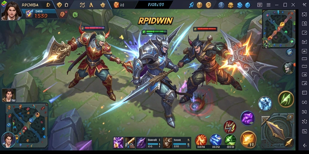 Screenshot gameplay RPIDWIN menunjukkan serunya pertarungan tim.