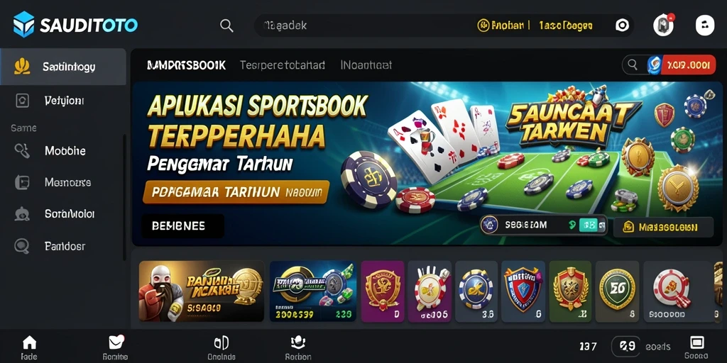 Tampilan antarmuka aplikasi SAUDITOTO dengan berbagai opsi taruhan.