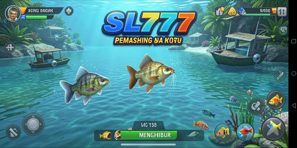 Tampilan gameplay SL777 yang menampilkan pengalaman memancing yang seru.
