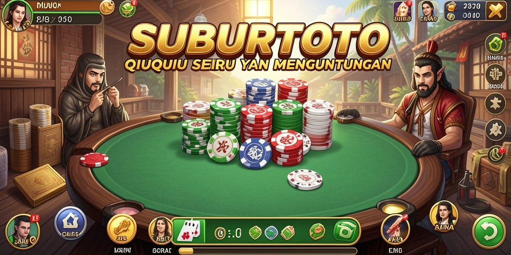 Tampilan permainan QiuQiu yang seru dan menantang.