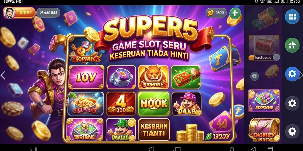 Tampilan gameplay SUPER5 yang menarik dan memukau.